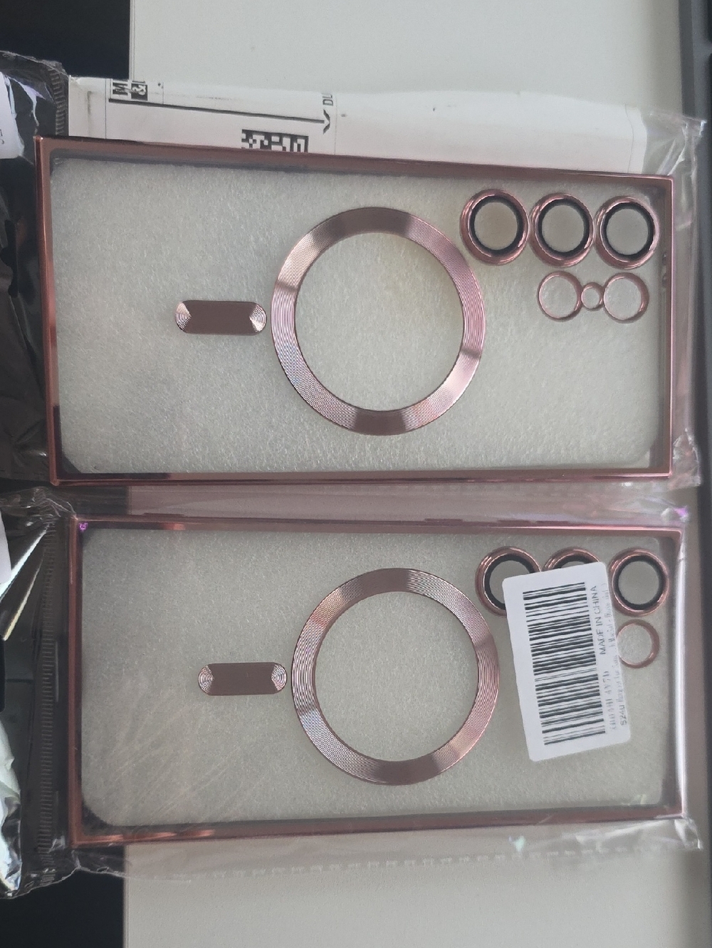 Rose Gold Magnetic Ring Phone Case Frame (Pair)